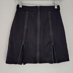 Superdown zipper mini skirt